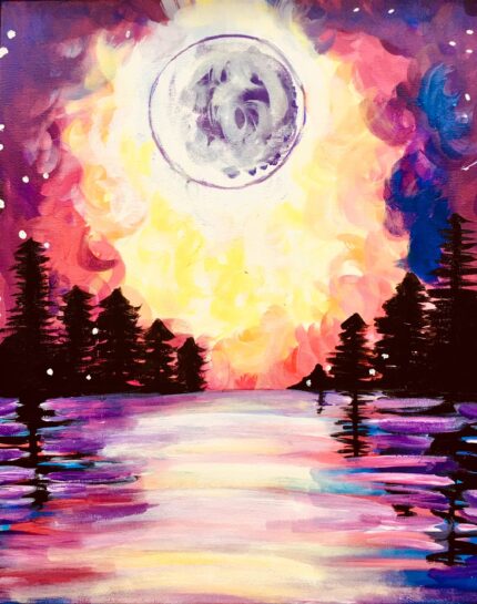 Paint and Sip Art Workshop: Enchanting Moonlit Forest