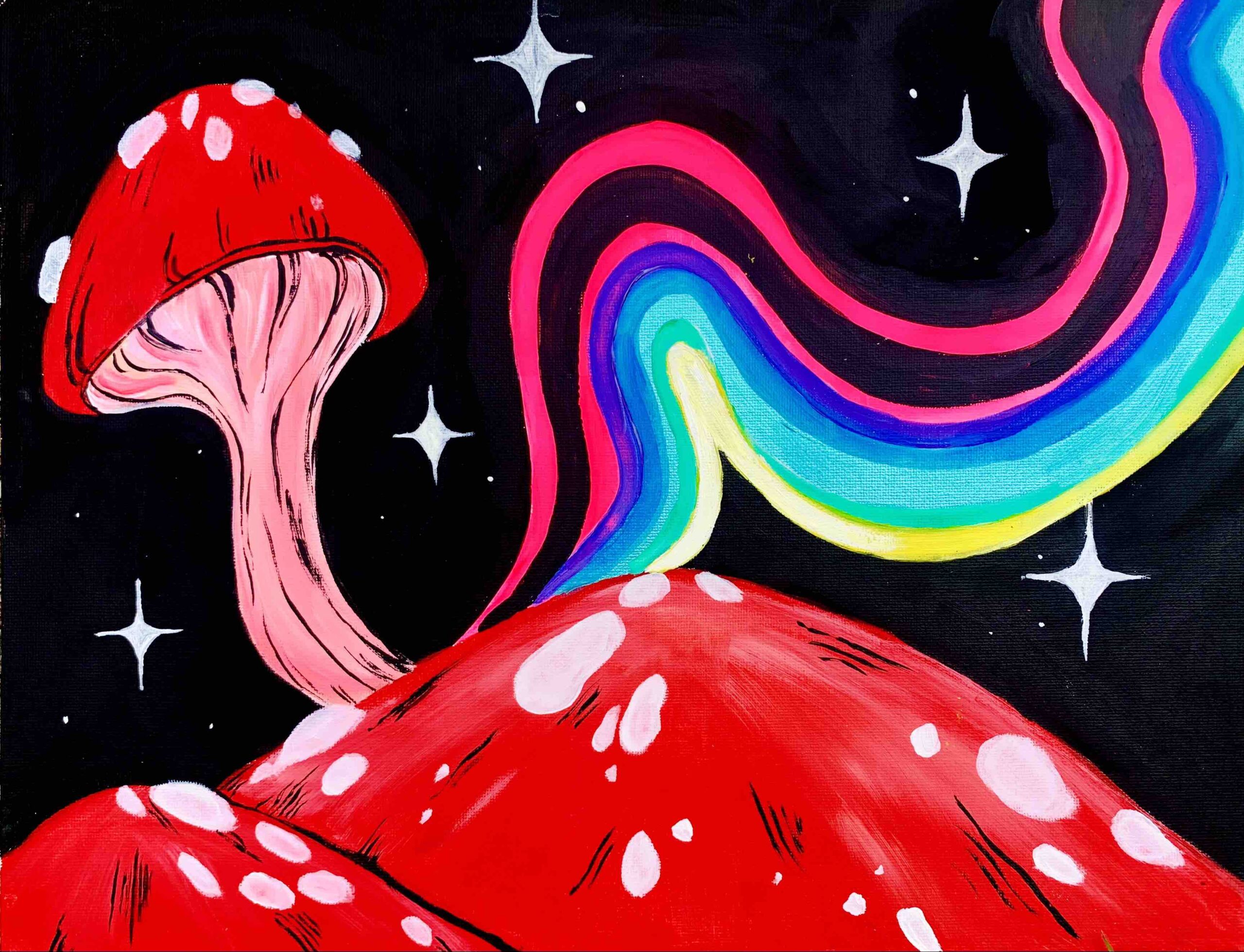 mushroom painting class